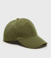New Look Olive Canvas Twill Cap